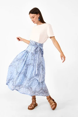 Paisley-Print Skirt