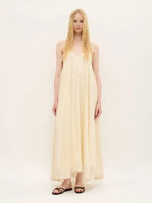 Robe longue à enfiler crème au beurre