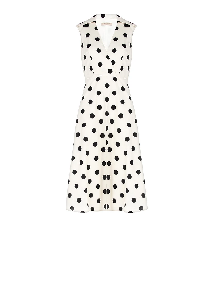 Sleeveless Polka Dot Dress