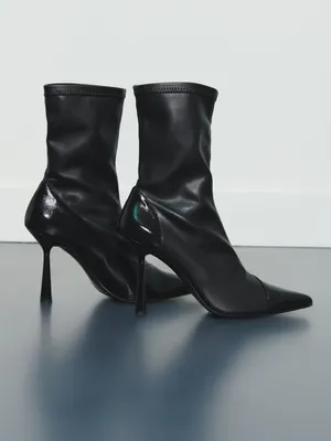 Pointed toe stiletto ankle boots