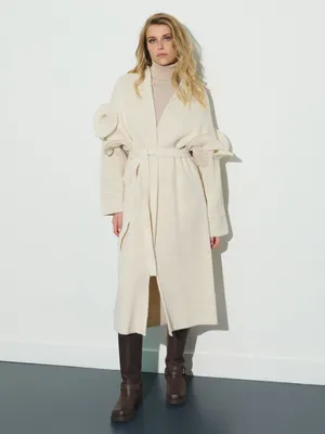 Long cashmere blend cardigan