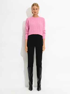 Pull en maille torsadée