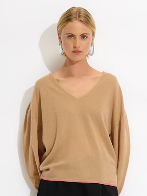 Fine Knit Cashmere Blend Sweater