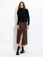 Leopard Slit Skirt