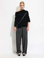 Pull en maille asymétrique