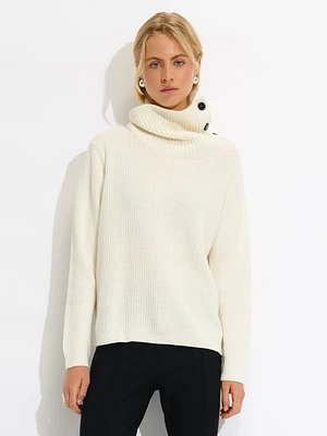 Pull en maille asymétrique