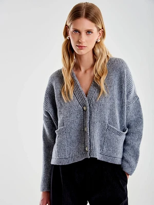 Cardigan en laine mélangée