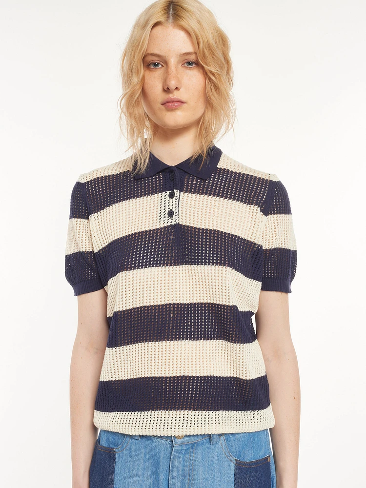 Polo en tricot ray