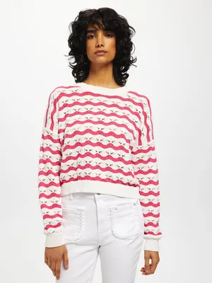 Contrasting Crochet Sweater