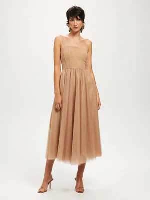 Belted Tulle Dress