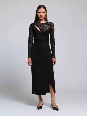 Long sleeve lace dress