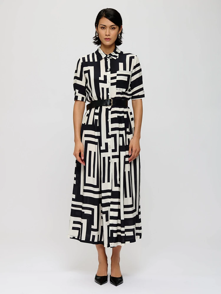 Abstract Shirtdress