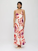 Floral V-Neckline Dress