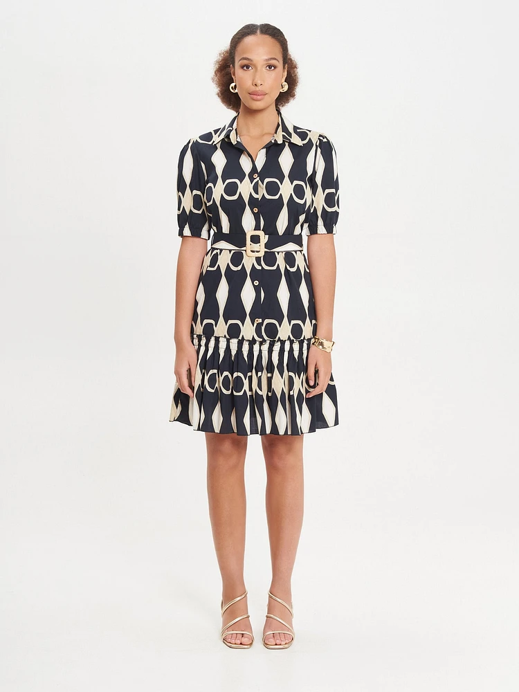 Printed Flouncy Dress