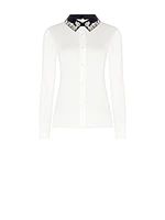 Rhinestone Collar Shirt