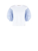 Cotton T-shirt with Balloon Sleeves