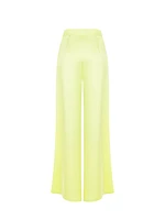 Satin Palazzo Trousers with Darts