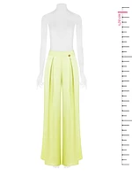 Satin Palazzo Trousers with Darts