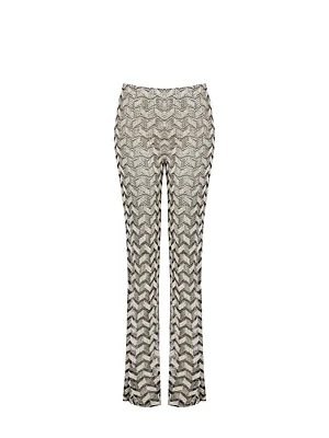 Two-Tone Knitted Trousers