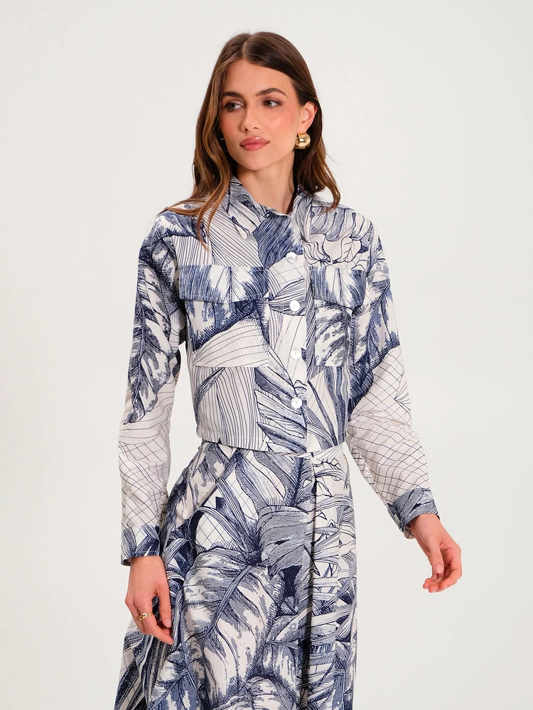 Overshirt Botanical Print