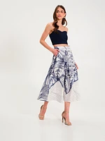 Botanical print skirt