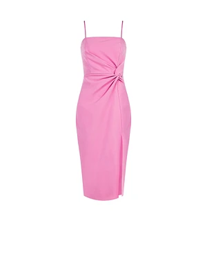 Sheath Dress with Knot and Side Slit