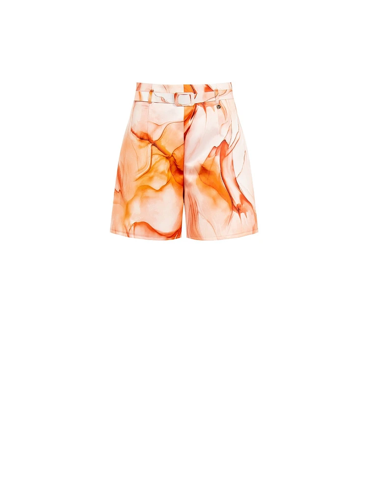 Marble Print Shorts