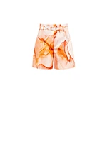 Marble Print Shorts