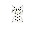 Bow Detail Polka Dot Top