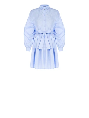 Cotton Chemise Dress with Frills