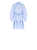 Cotton Chemise Dress with Frills