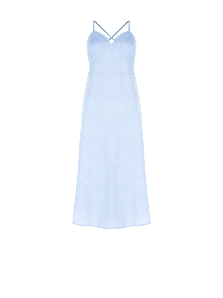 Flared Cotton Midi Dress