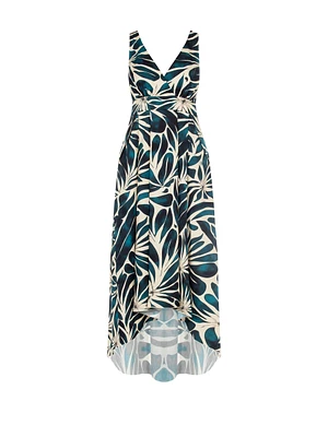 Asymmetric Printed Dress