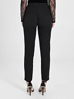 Pantalon avec empiècements en dentelle