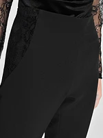 Pantalon avec empiècements en dentelle