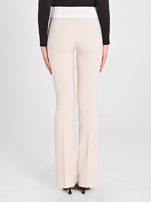 Pantalon de smoking beige