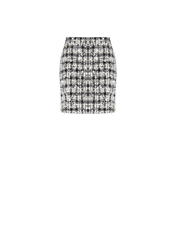 Front Tweed Skirt