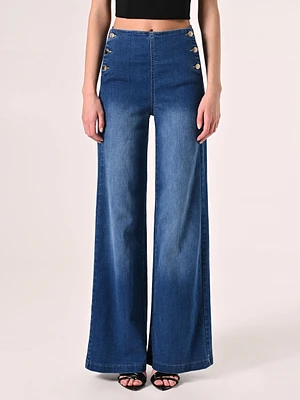 Mid-Rise Flared Jeans