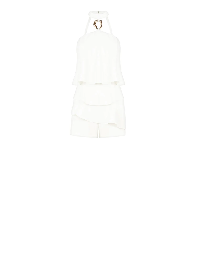Ruffle Short Jumpsuit