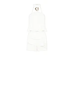 Ruffle Short Jumpsuit
