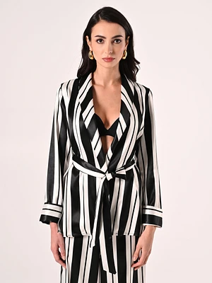 Black & White Light Striped Jacket