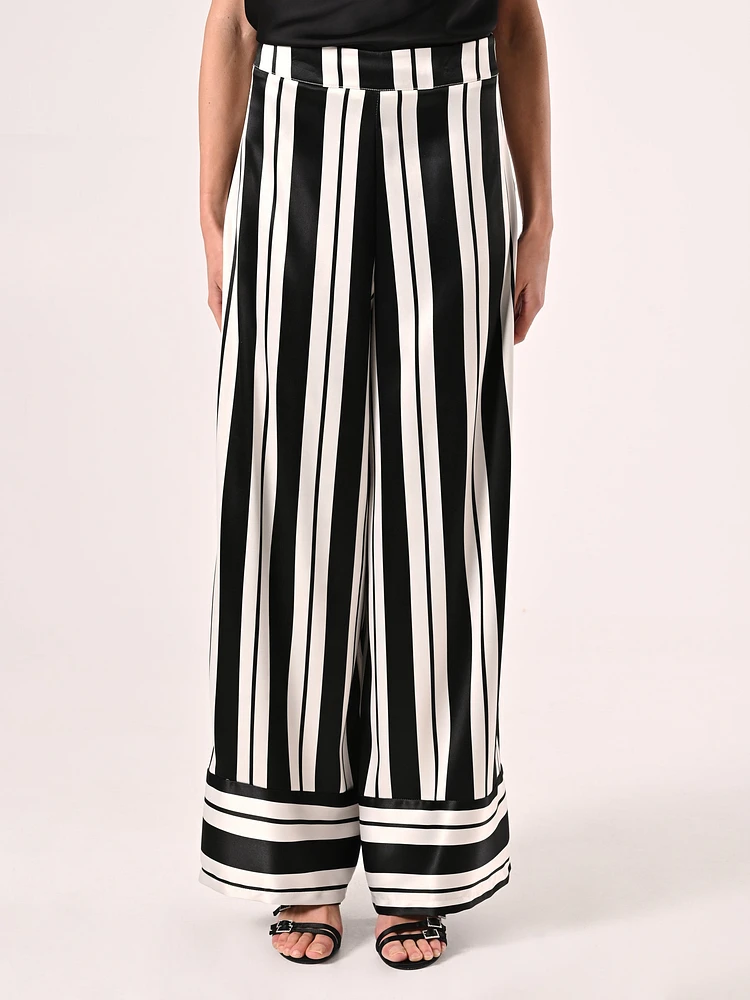 Black & White Striped Trousers