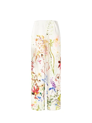 Floral Satin Trousers