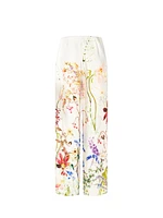 Floral Satin Trousers