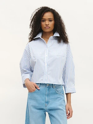 Cropped Striped Shirt