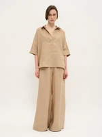 Relaxed Linen Tunic Blouse