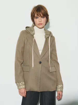Blazer with hood detail