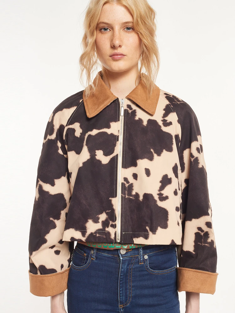 Veste à imprimé vache