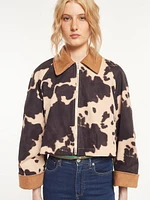 Veste à imprimé vache