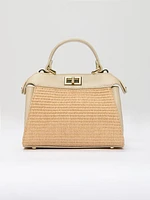 Raffia Top Handle Bag